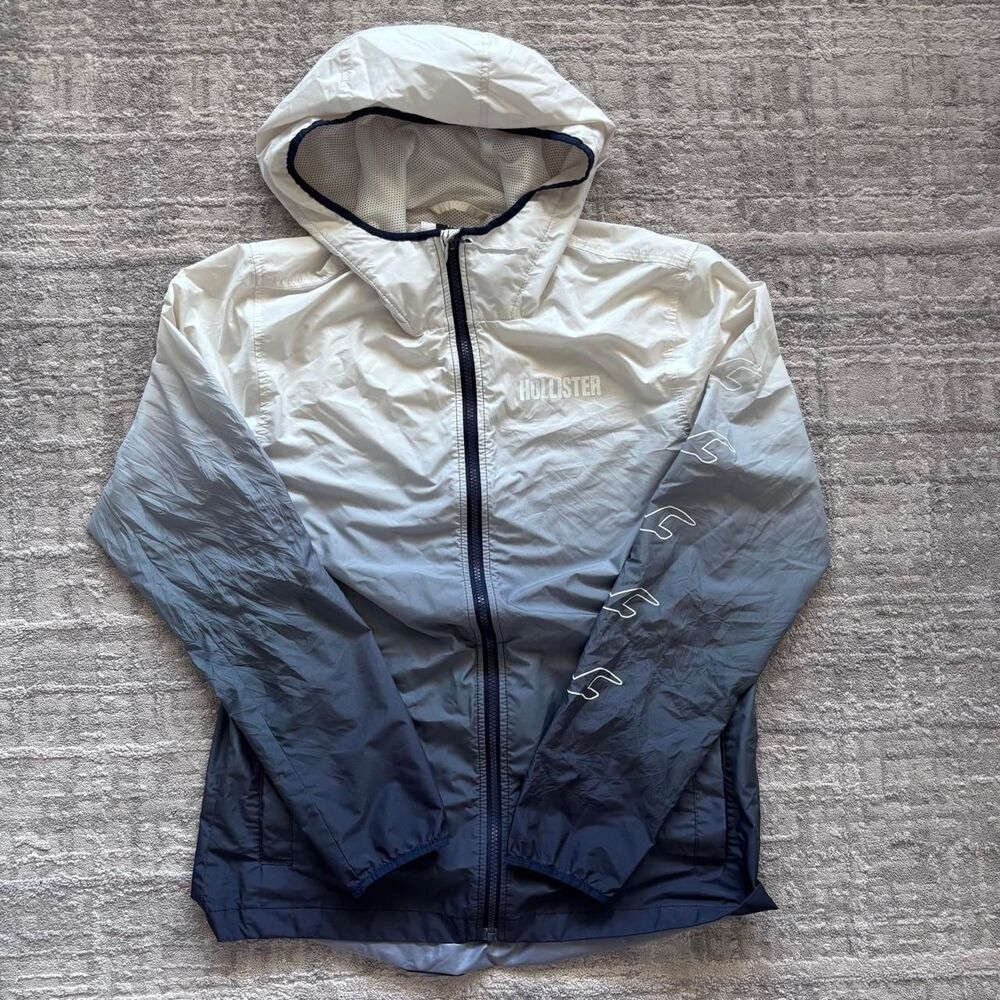 Hollister-co Men's Blue and Navy Jacket